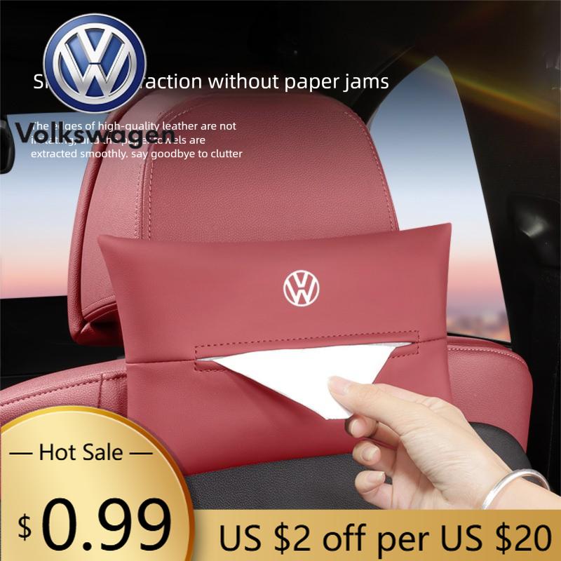 For VOLKSWAGEN VW Car Leather Inner Tissue Box Seat Back Storge Bag For Volkswagen VW GOLF 4 5 6 7 8 MK4 MK5 MK6 MK7 MK8 POLO 6R