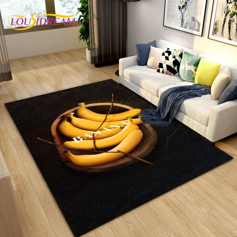Fruits Vegetables Kitchen Mat Area Rug Carpet for Living Room Bedroom Playroom Sofa decor home Non-slip rug Floor Mat Soft