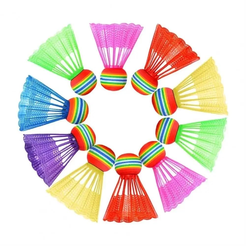 6 Colorful Badminton Stable Flight Badminton Outdoor Sports Badminton Durable Badminton Balls Shuttlecocks, Balls, Accessories,