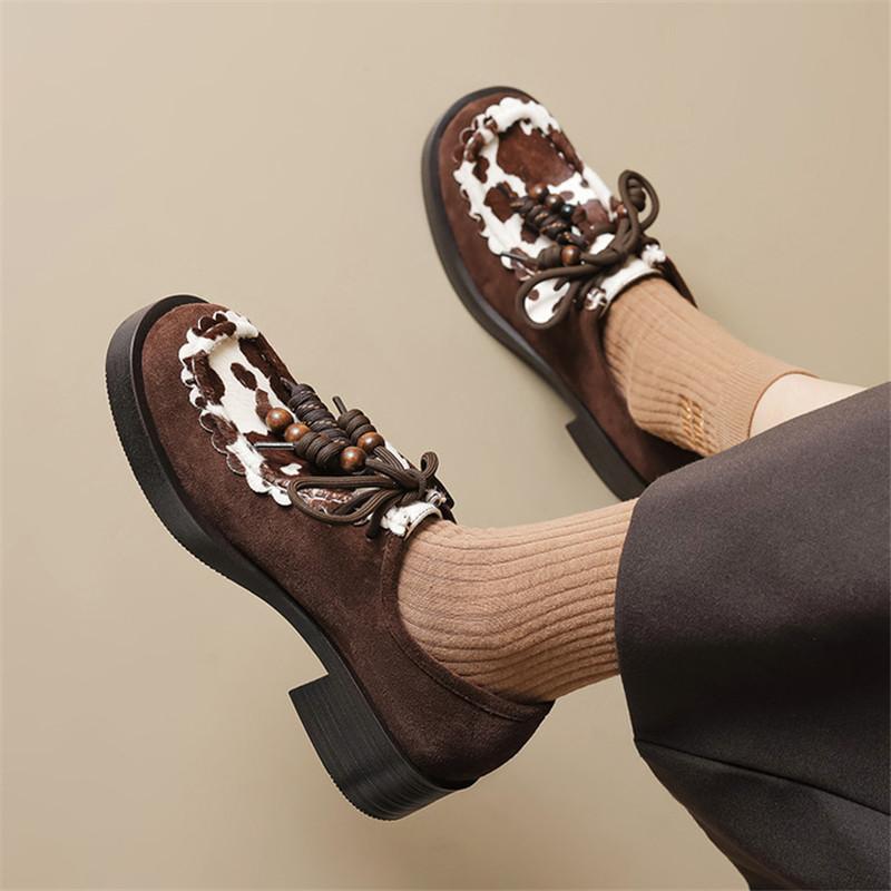 Fashion New Spring/Summer Horsehair Women Pumps Shoes for Women Fashion Mixed Color Round Toe Lace Women Shoes Loafers Platform Shoes