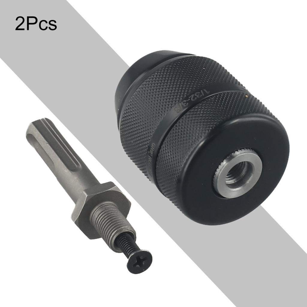 Adapter Drill Chuck 0.8-10 Mm 2Pcs Black Drill Chuck