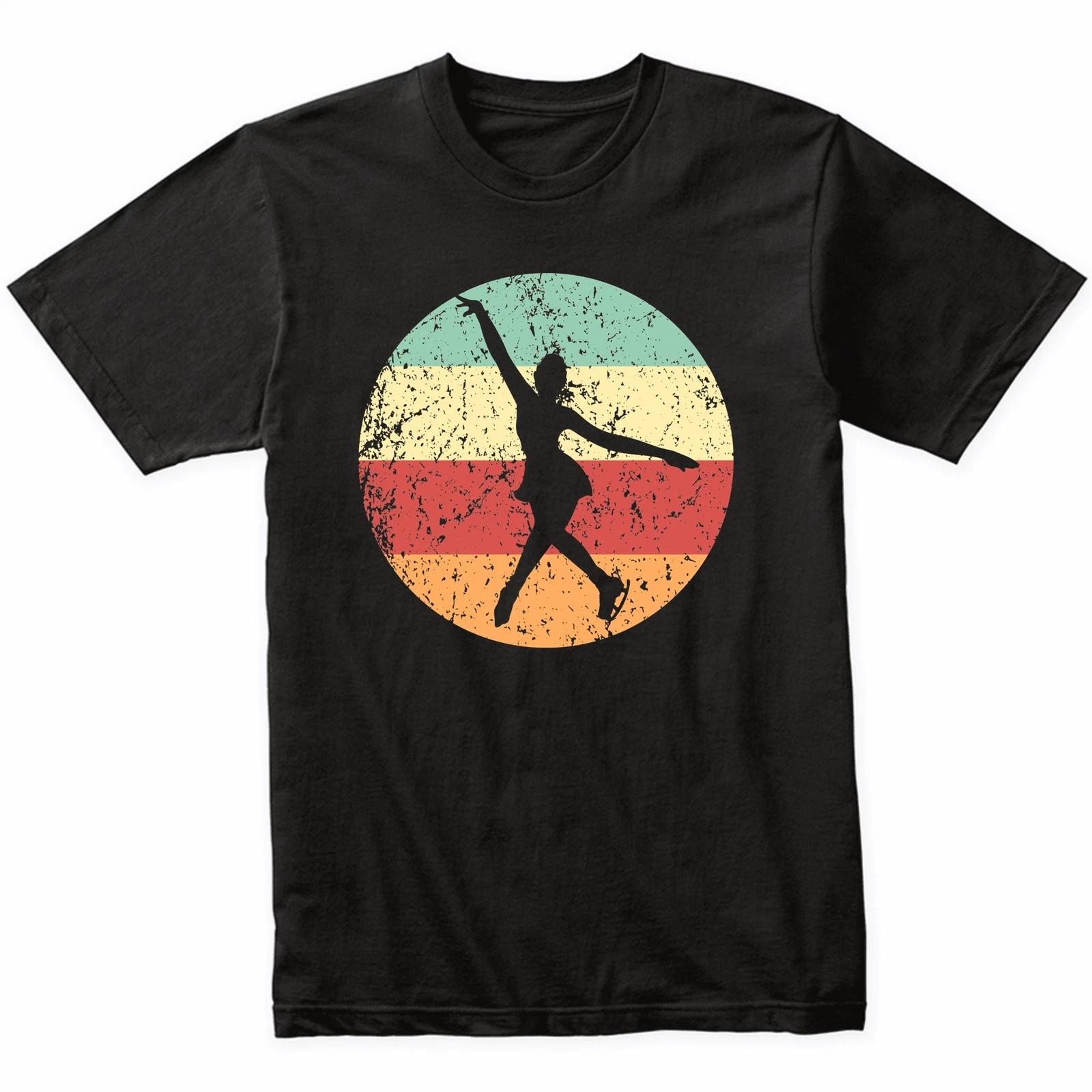 

Figure Skater Silhouette Retro Figure Skating T-Shirt - Retro Colors S