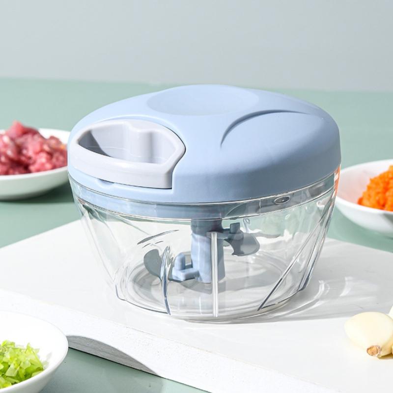 500/900 ml Repkvarn Grönsaksskärare Köksvitlöksdragare Hackad Vitlök Chili Fruktpuré Vitlöksblandare Roterande Matberedare