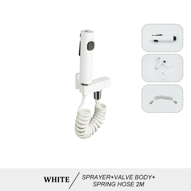 Black Toilet Bidet Nozzle Set Nozzle Gun Shower Handheld Bidet Faucet Portable Toilet Bidet Sprayer Household Hose Self-Cleaning