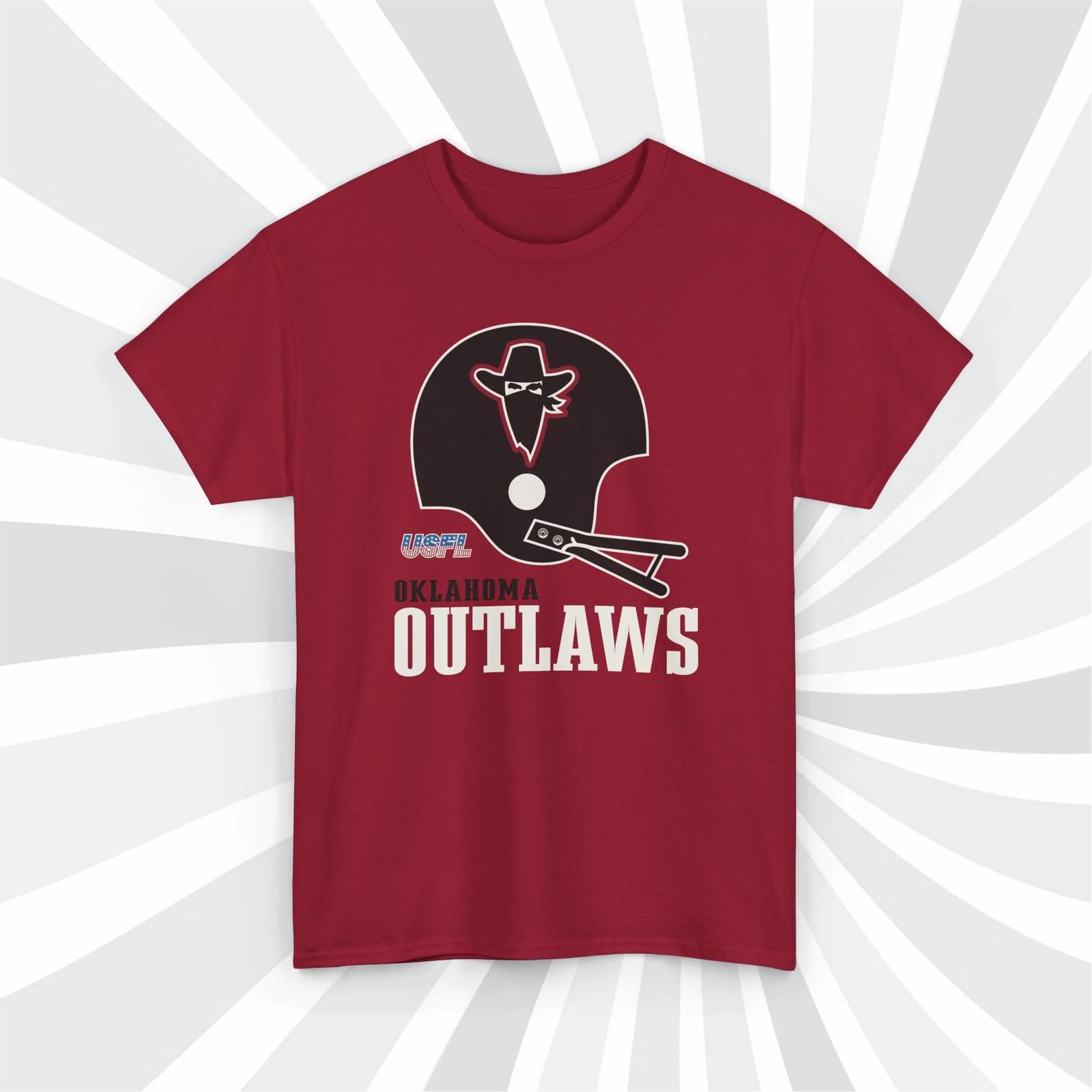 Oklahoma Outlaws 1984 USFL Vintage Football Cardinal T shirt - Sooners 3XL
