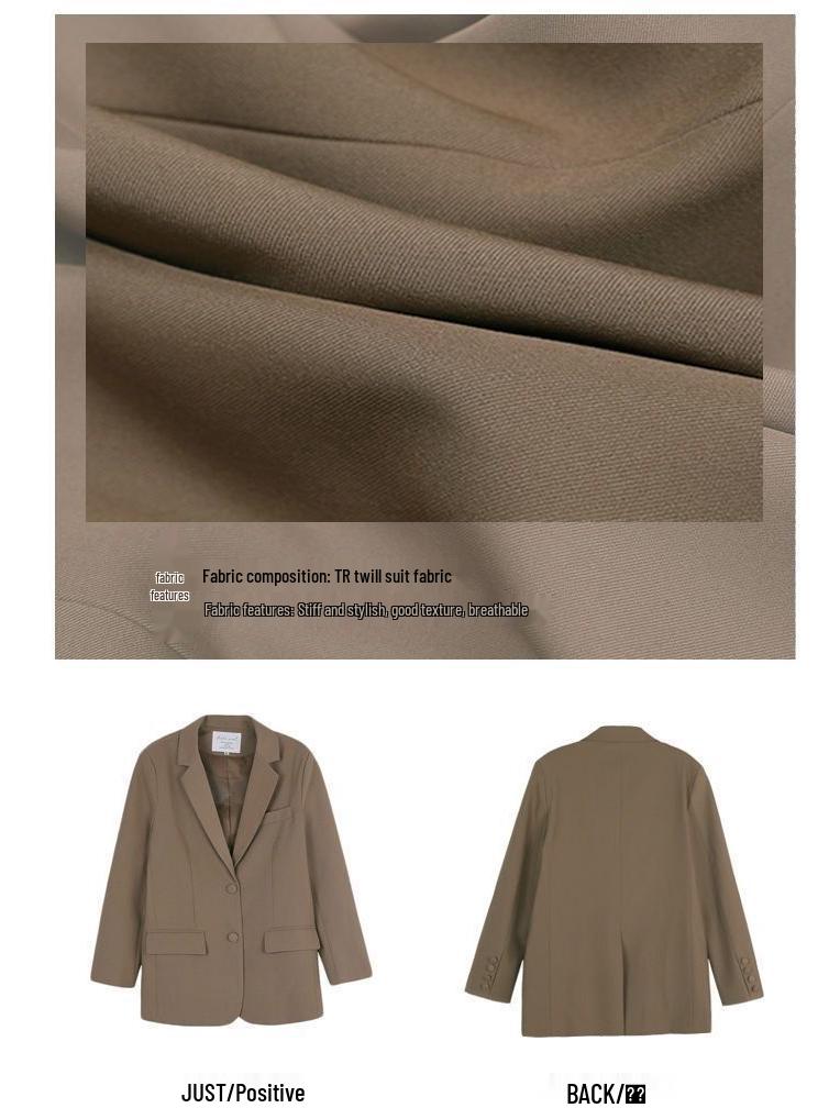 Women's 2024 Autumn Slimming Mid-Length Casual Suit Jacket