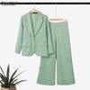 ZANZEA Women Long Sleeve Blazer and Pants Casual Two Piece Suit Sets
