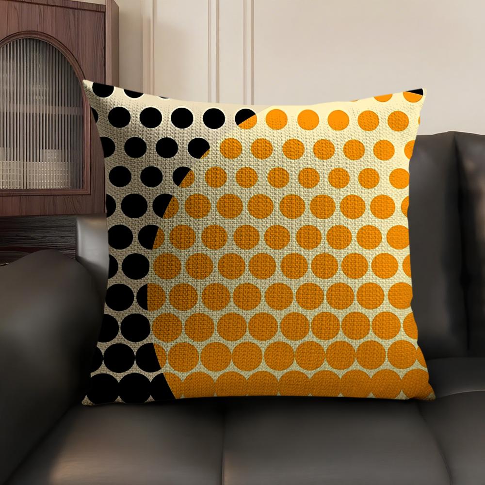 Abstract B-Bauhaus Geometry Pillow Case Natural Linen Organic Fabric Double-Sided Printing Sofa Home Decor Gift Cushion Cover