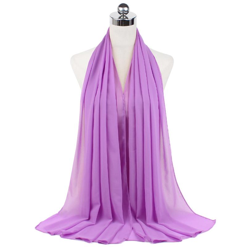 Women Muslim Chiffon Hijab Scarf Shawls Modal Cotton Jersey Hijabs Plain Soft for Ramadan Lady Voile Head Wraps Islamic Turban