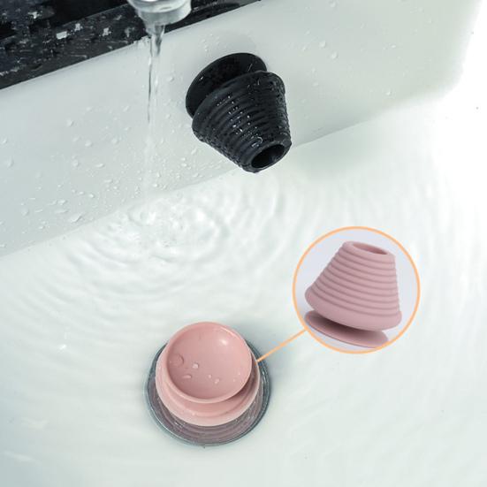 Silicone Bathtub Stopper Wall Mount Strong Suction Cup Universal Kitchen Sink Washbasin Bathroom Shower Tub Blocking Seal Drain Plug