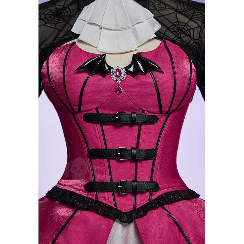 Vampire Draculaura Cosplay Costume Women Sexy Corset Lolita Short Dress Suit Gothic Punk Dress Halloween Carnival Party Clothes