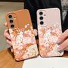 Hydrangea Peony Flower Pattern Case For Samsung Galaxy S26 S25 S24 Ultra S23 S22 S21 FE A54 A15 A35 A55 A16 A26 A36 A56 A17 A37 A57 5G Funda