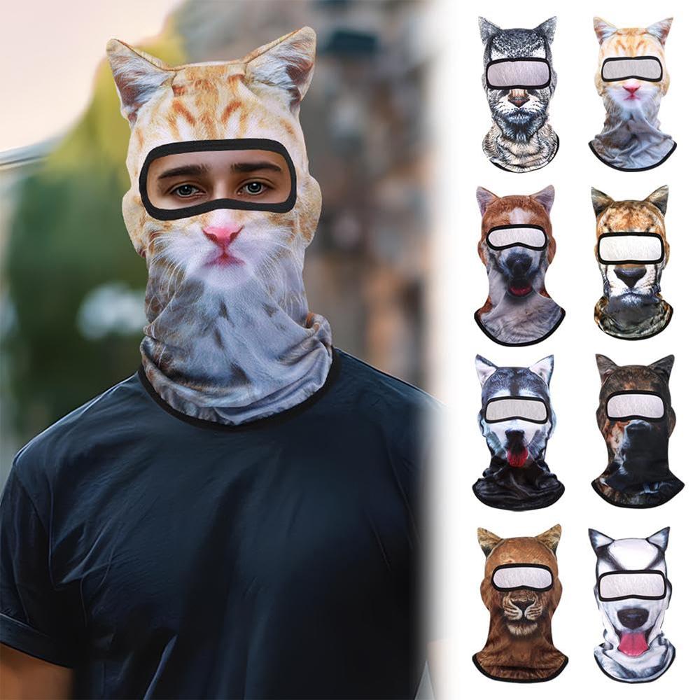 Sunscreen Full Face Mask 3D Animals Full Face Neck Mask Fashion Pullover Cap  Outdoor Cycling