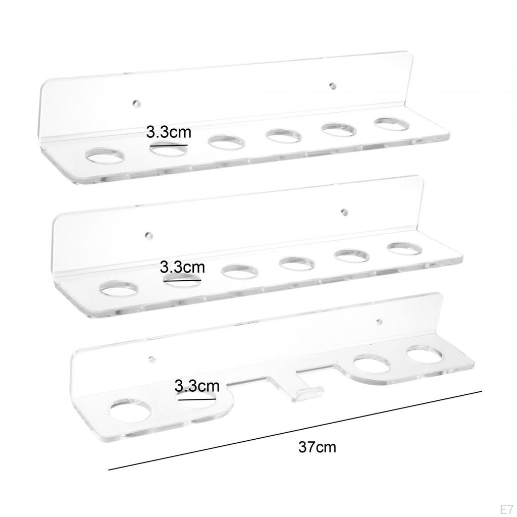 Billiard Cue Holder Pool Rack Wall Mount Hanging Easy Using Snooker for Game Room