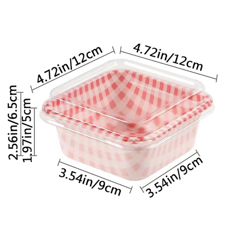 10pcs Plastic Cake Mousse Dessert Cup Yogurt Food Container With Clear Lid Melaleuca Mousse Pastry Cake Box Packing Box