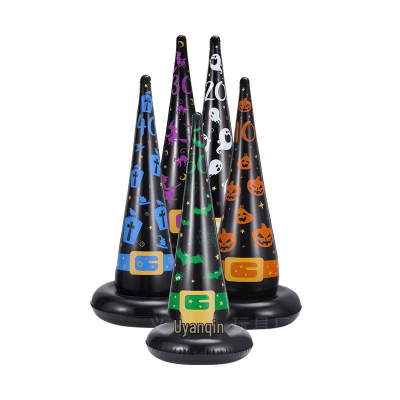 Inflatable Christmas Hat Toss Game - Cactus, Flamingo & Antlers for Parent-Child Fun