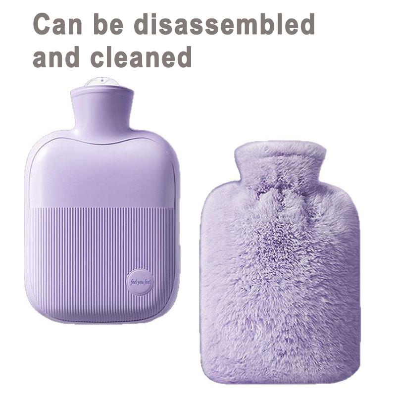 1/2PCS1000ML Soft Hand Warmer Hot Water Bag Bottles Removable Washable Foot Warmer with Cloth Cover Explosion-Proof Girl Winter