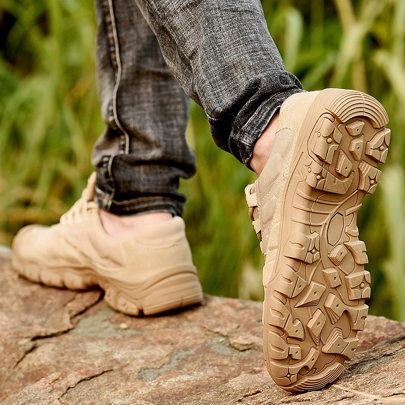 Casual Men's Boots Fashion Classic Outdoor Footwear Spring Autumn Casual Shoes Light Non-slip Male Ankle Boots Round head Brown