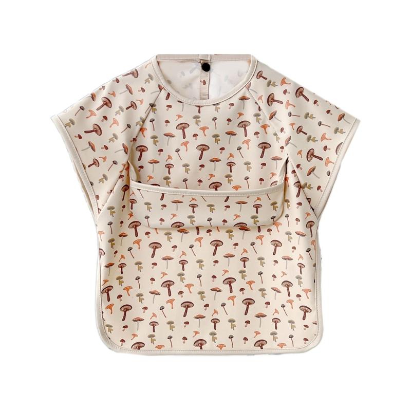 

Baby Bib PU No Sleeve Waterproof Saliva Towel Toddler with Snap Buckle Waterproof Saliva Towel for Newborn Boys Girls S