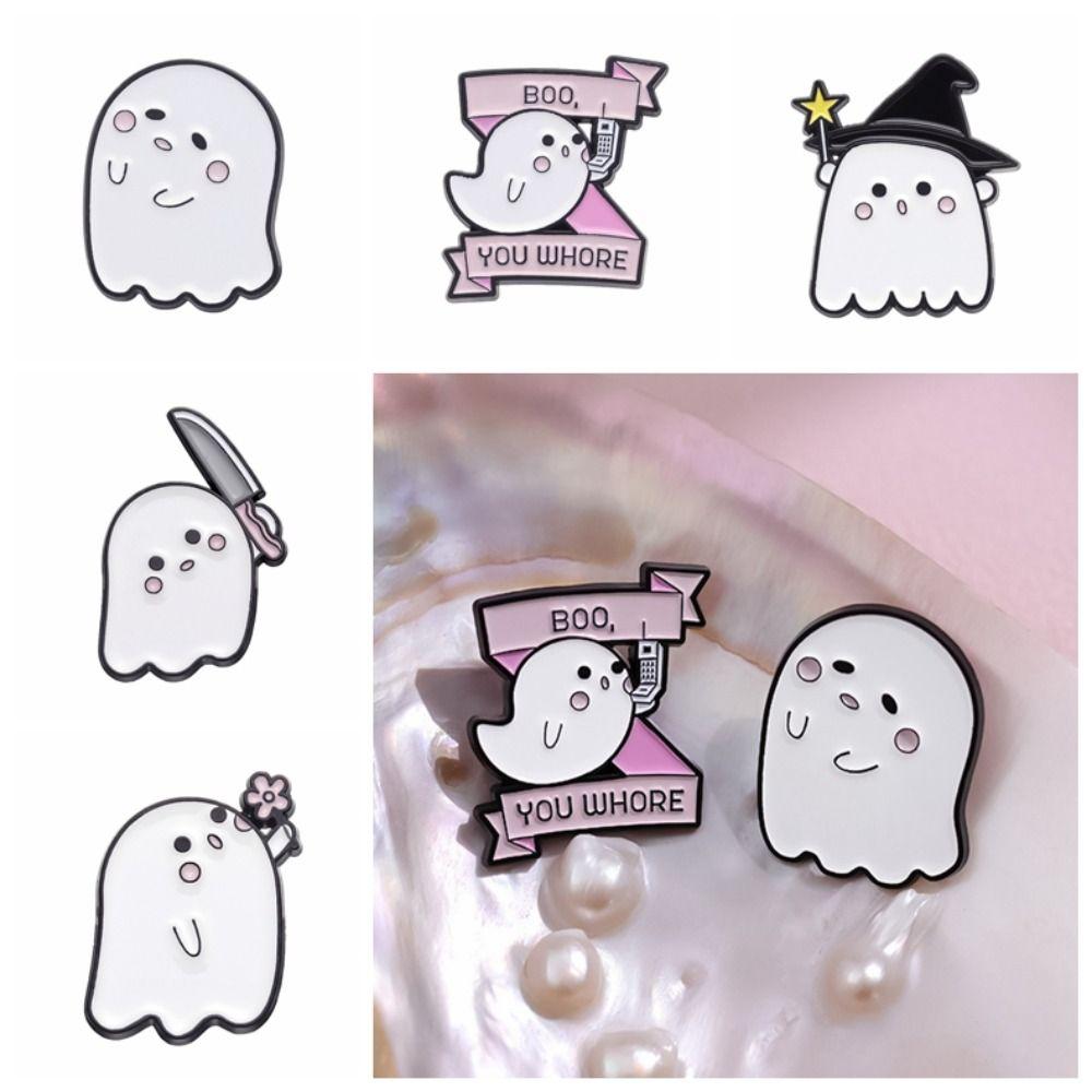 Cartoon Kleiner Geist Brosche Zink Zinklegierung Niedlich Halloween Dekoration