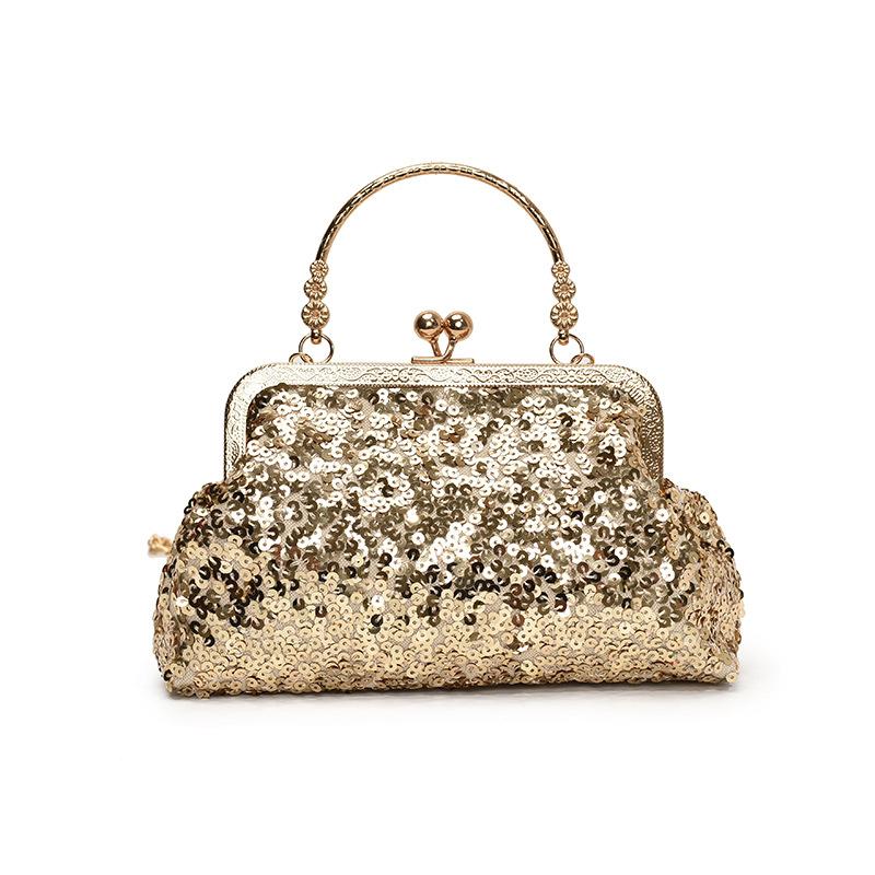 Fashion Shiny Sequins Shoulder Bag Luxury Handbag Evening Small Purse Clutch Bag Banquet Chain Bag Girls