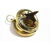 India Brass Push Button Mini Sundial Compass Pocket Sundial Compass  (Gold)