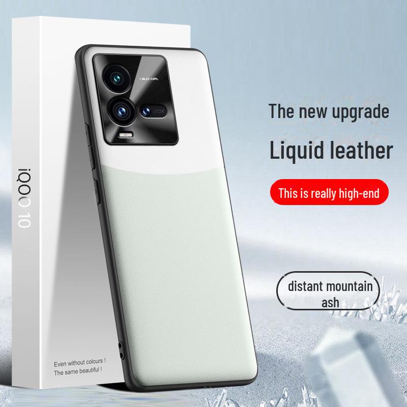 iQOO10 Liquid Leather Phone Case: Anti-Fall & Anti-Fouling Protective Cover