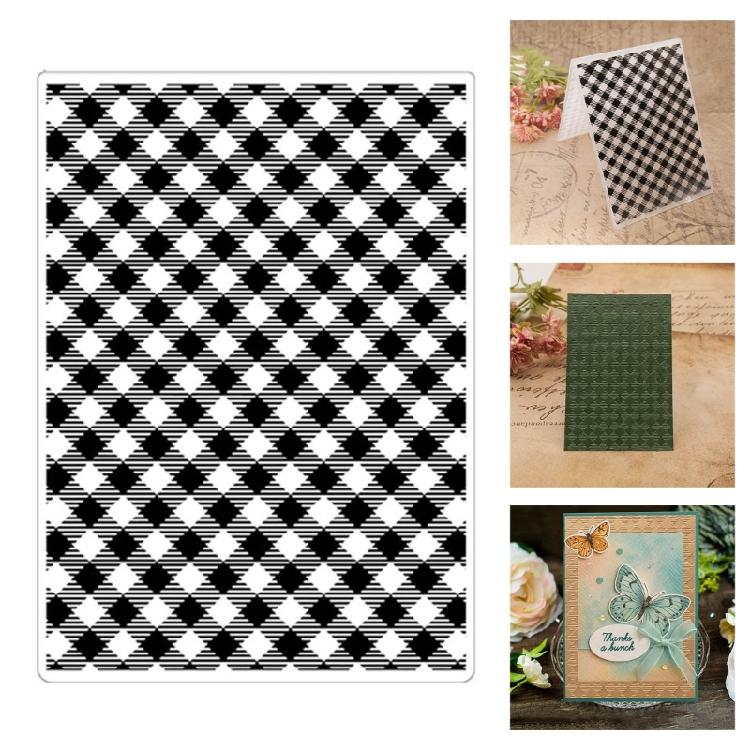 Texturierte Stempelvorlage für Kunstprojekte Wiederverwendbare Kunststoff-Prägeplatte Bastelzubehör