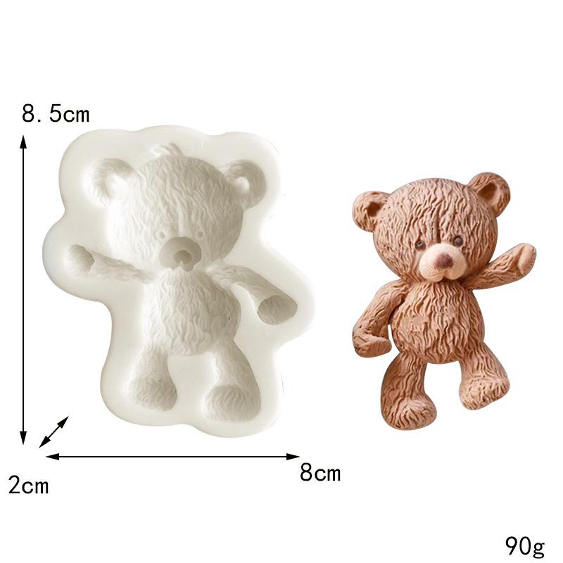 3D Bear Silicone Mold Cake Baking Decorating Tools Chocolate Candy Dessert Fondant Moulds Party DIY Pastry Kitchen Accessories
