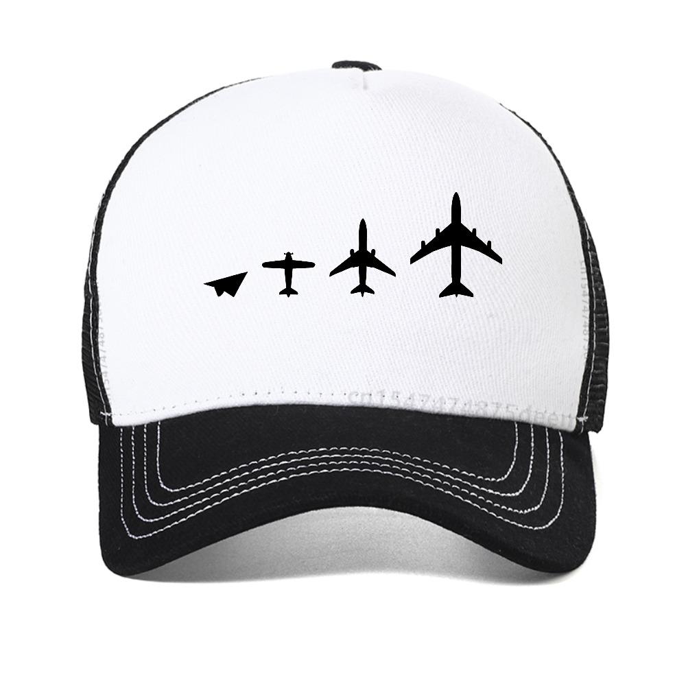 Men's History Of Airplane Evolution Print baseball cap Stylish Crew Versatile For Casual caps summer adjustable Snapback hats