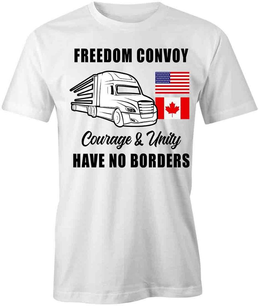 FREEDOM CONVOY TShirt Tee Short-Sleeved Cotton POLITICAL S1WCA817