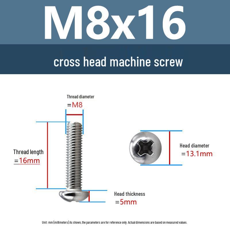 Yigu Direct 304 Edelstahl Kreuzschlitz Senkkopfschrauben M6-M10 Maschinengewinde