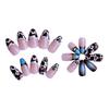 24Pcs/Set False Nails Easy DIY Nail Art Artificial Nail Kit Quick Style Change Fake Nails with Seamless Fit Nail Salon Party Wedding Wear