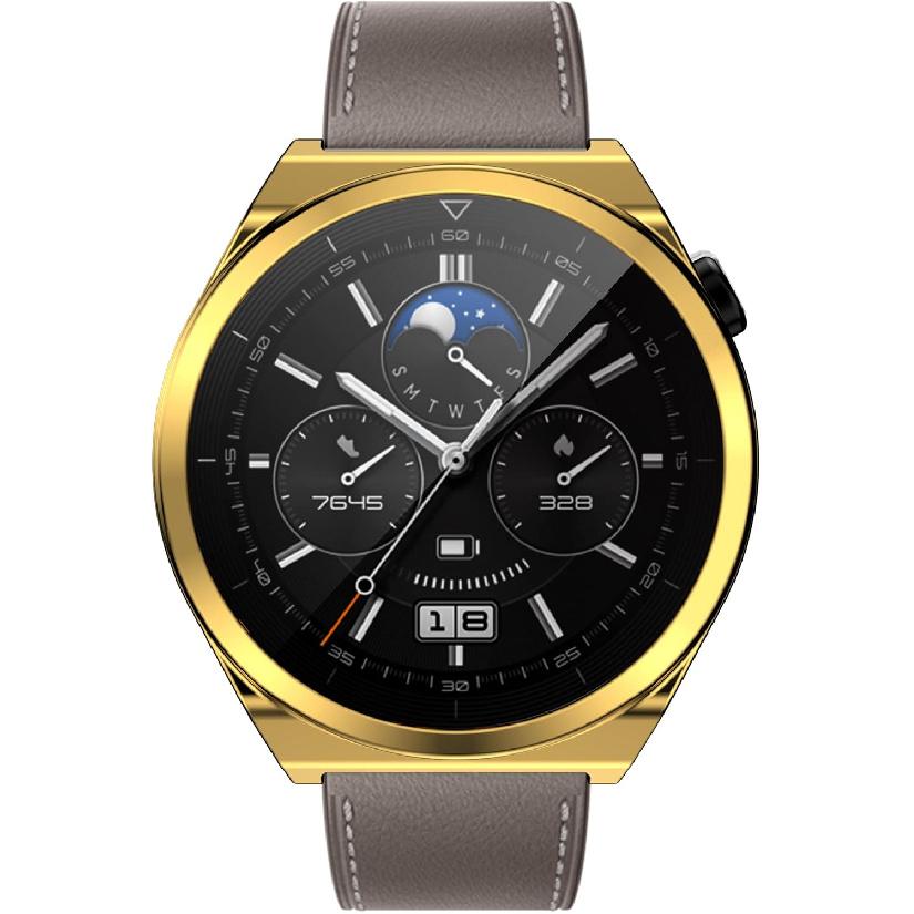 FitTurn 43mm 46mm Case for Huawei Watch GT3 pro Screen Protector Overall Protective Ultra-Thin TPU HD Clear Cover (46mm, SixColors)
