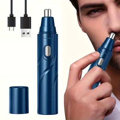 Wiederaufladbarer Nasenhaarschneider per USB – Gerät zur schmerzlosen Entfernung von Augenbrauen- und Gesichtshaaren für Frauen und Männer mit Lithium-Akku