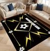 Sports Game Carpet Rug Home Decoration Soccer Training Floor Mat Exercise Gym Living Room Kids Play Yellow Blue Black