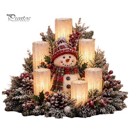 Atmospheric Lighting for Home Christmas Lighted Centerpiece, Ornament with Warm Glow, USB Red Seasonal Powered Plastic Crafts Holiday Tabletop