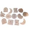 Baby Milstolpekort Nyfödd Trä Fotokort Månadsvis Dusch Memaory Fotokort Nyföräldrar Minnessak Gåva 13ST