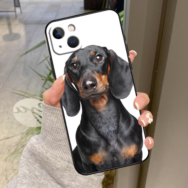 Dachshund Dog Phone Case For iPhone 12 11 13 14 15 16 Pro Max Mini X XS XR Plus Shockproof Cover