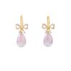 1 Pair Fashion Drop Shape Imitation Pearl Dangle Earrings For Women Cubic Zirconia Bow Tie Jewelry Wedding Accessories