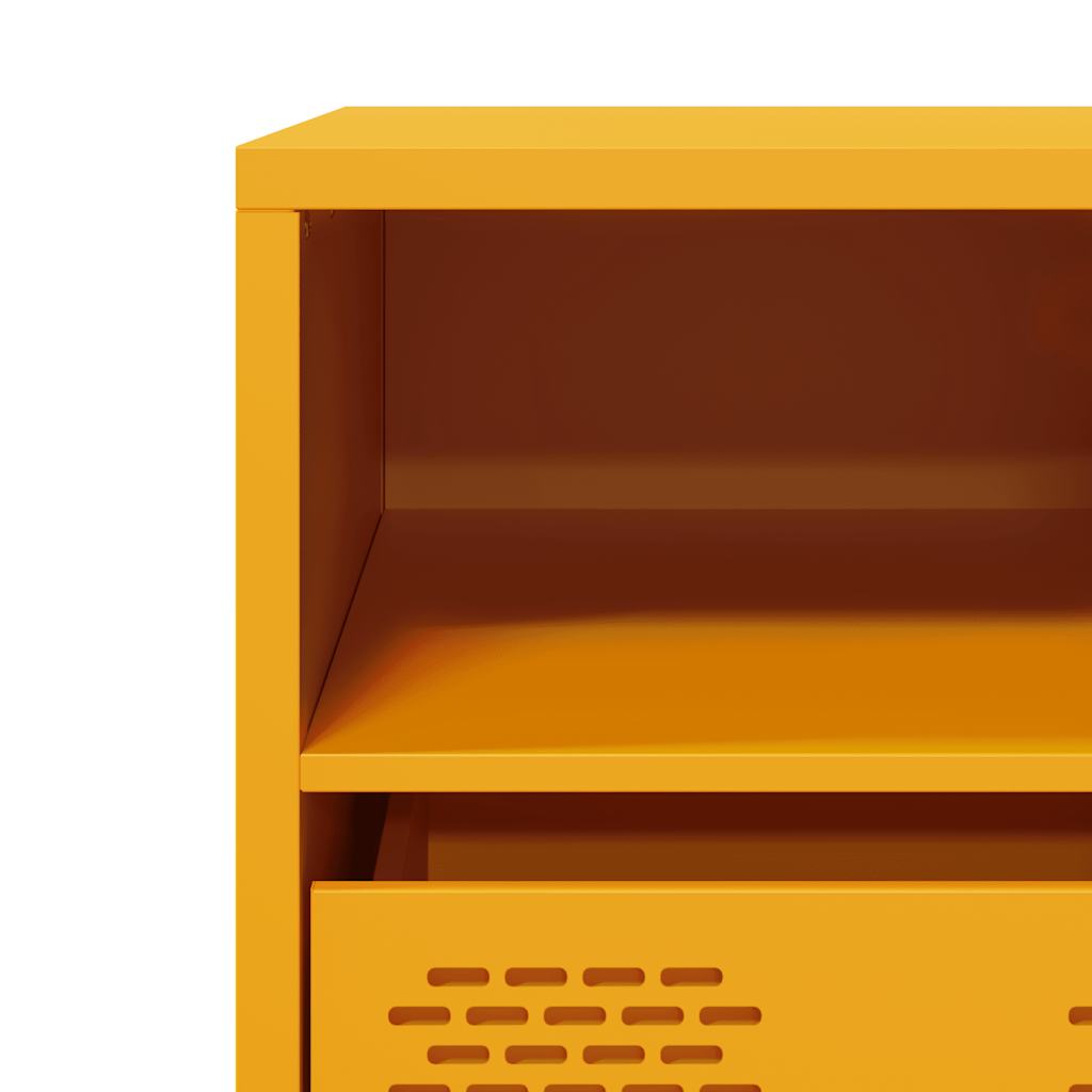 TV Stand Mustard Yellow 101.5 X 39 X 43.5 Cm Cold Rolled Steel