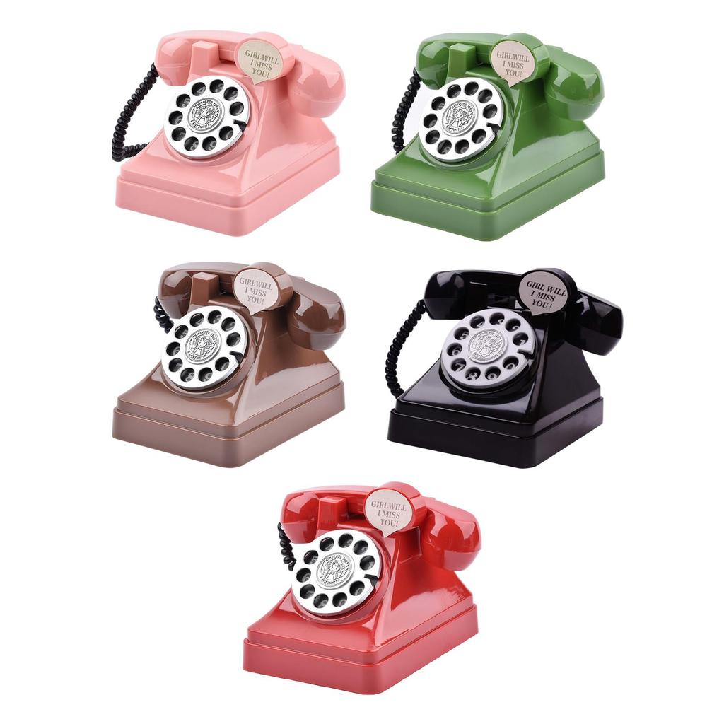Retro-Telefon-Sparschwein, Ornamente, Cartoon-Wechselbehälter, Telefon, Geldsparbox für Wohnzimmer, Zuhause, Schreibtisch, Schlafzimmer, Regal
