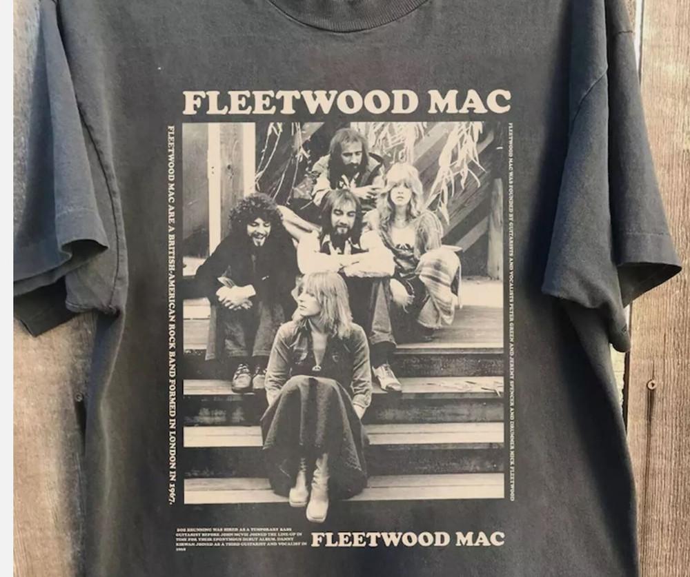 

Fleetwood Mac World Tour Charcoal Short Sleeve T Shirt Unisex S-5Xl 4XL