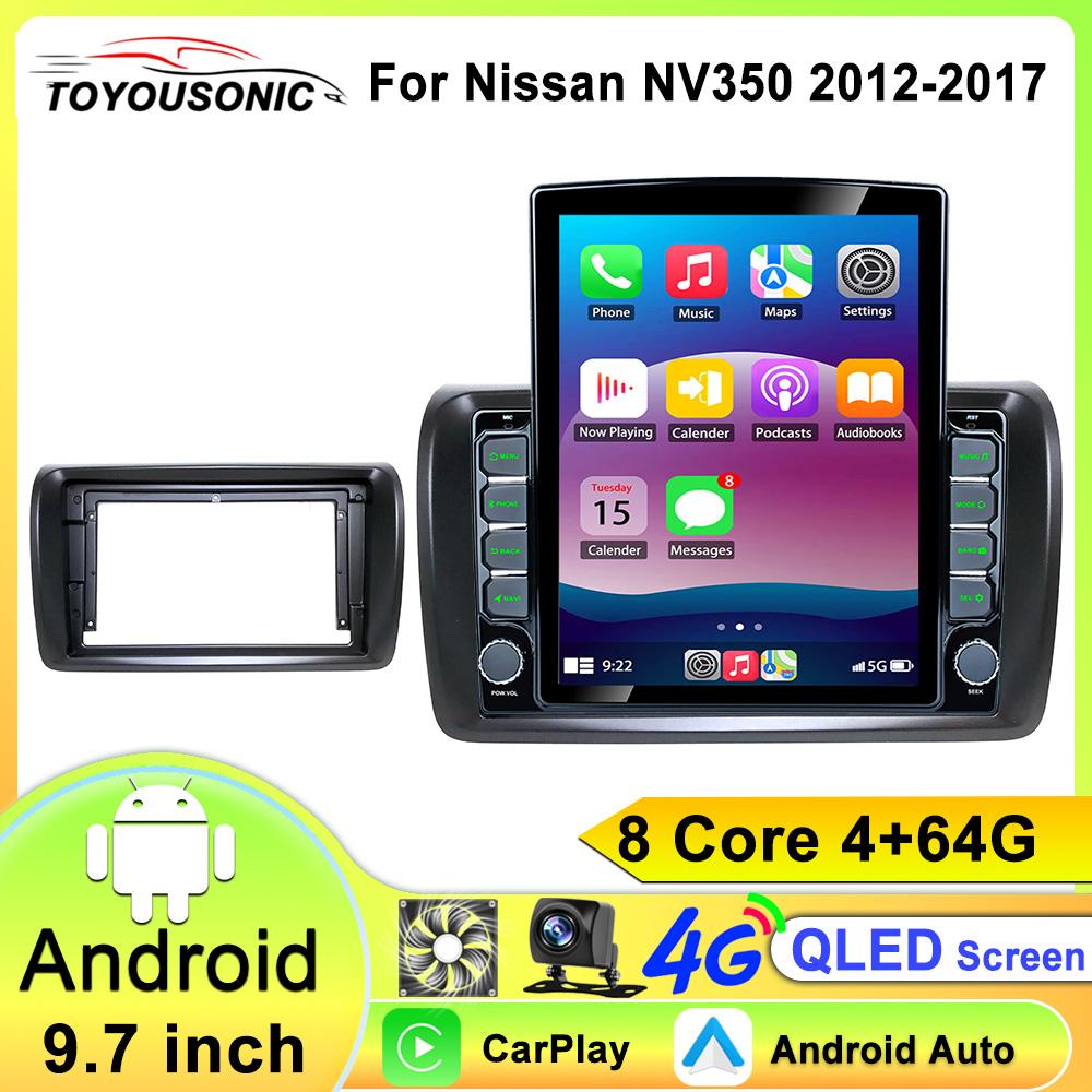 Android 13 Carplay Auto For Nissan NV350 2012-2017 Car Radio Multimedia Video Player Navigation GPS  No 2Din 2 Din DVD DSP 4G