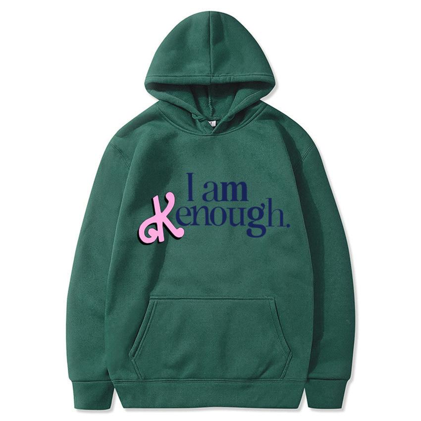 2025 new I Am Kenough letter print hooded loose sweater men's and women's hooded sweater