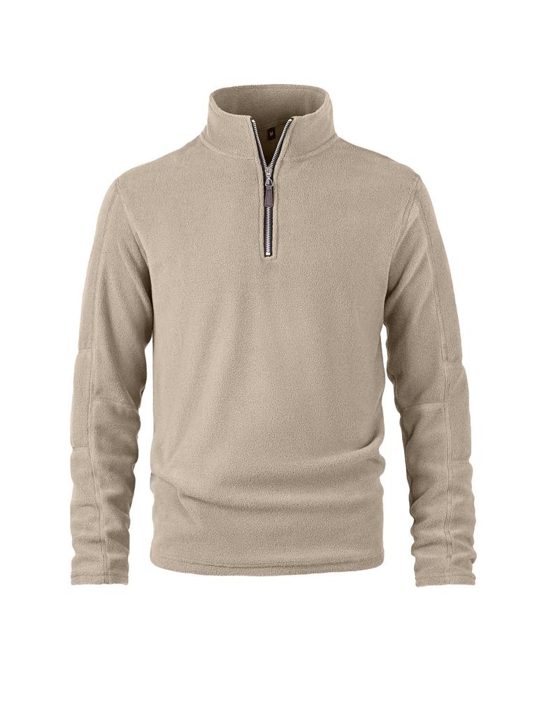 Men's Lambswool Fleece Jacket with Thickened Velvet Hoodie for Autumn and Winter.