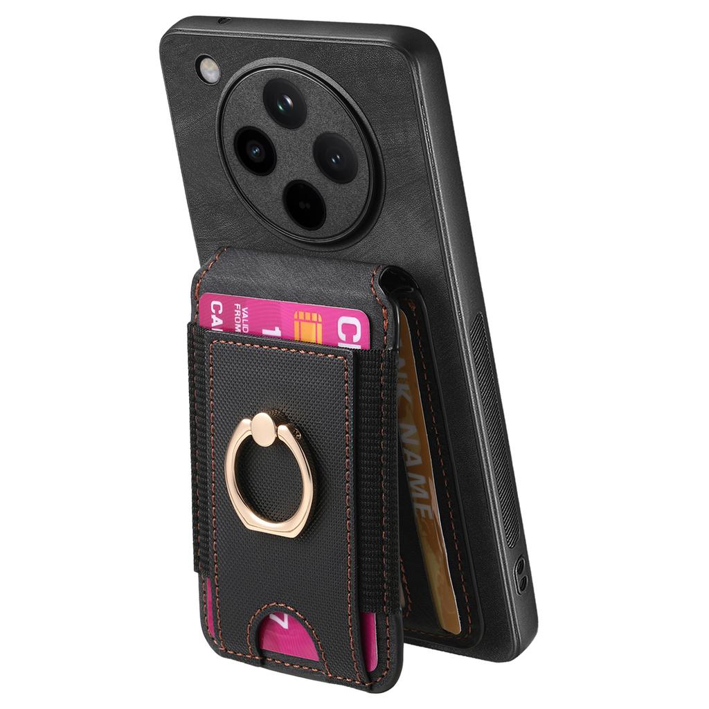 For Oppo Find X8 Pro 5G Magnetic Case Leather Back Cover with Detachable Card Holder Kickstand