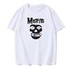 Men's Hip-hop Punk Skull Misfits Brand Cotton Short-sleeved T-shirt Cool Design Men's Summer Round Neck Fashion Versatile Basic