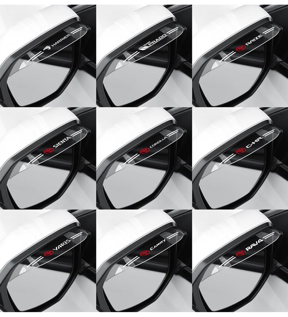 Toyota Prado Door Mirror, Visor, Rainproof Sticker, Side Mirror, Rain Prevention, Snow Prevention, Rain