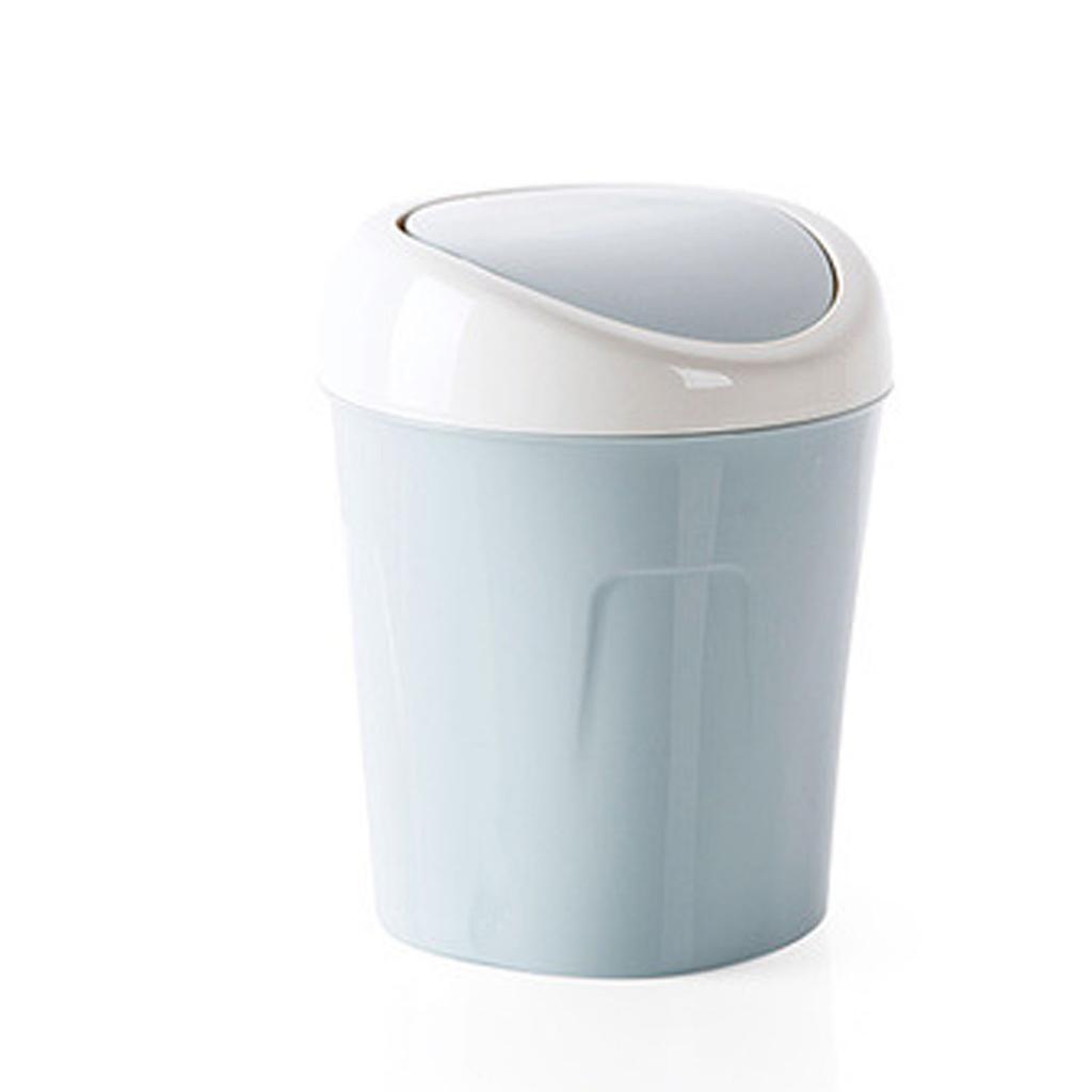 Desktop Trash Can Small Mini Plastic Table Garbage Bin with Swing Lid for Living Room Coffee Table